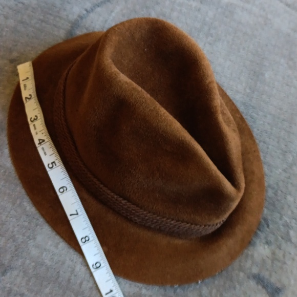 Vintage Velvet Cognac Brown Academia Hat, Small, Steampunk, Goblincore - Picture 14 of 14